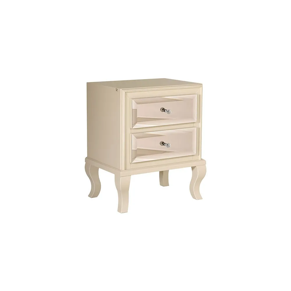 Szafka nocna Musa 2-szufladowa, front lustrzany - obrazek 2