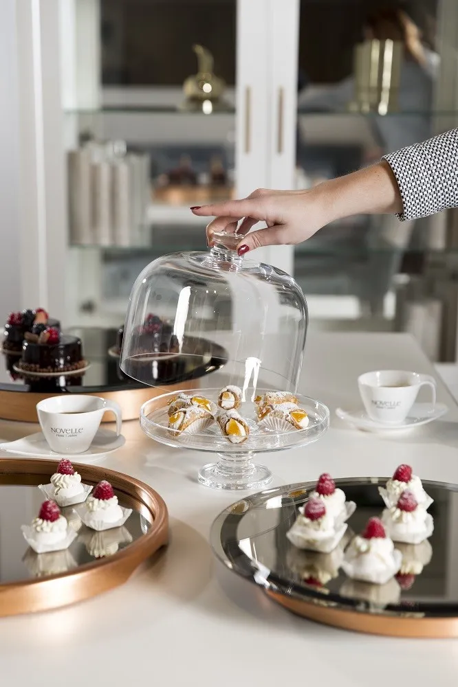 Taca lustrzana Ron na podstawie - miedziana duża - obrazek 3