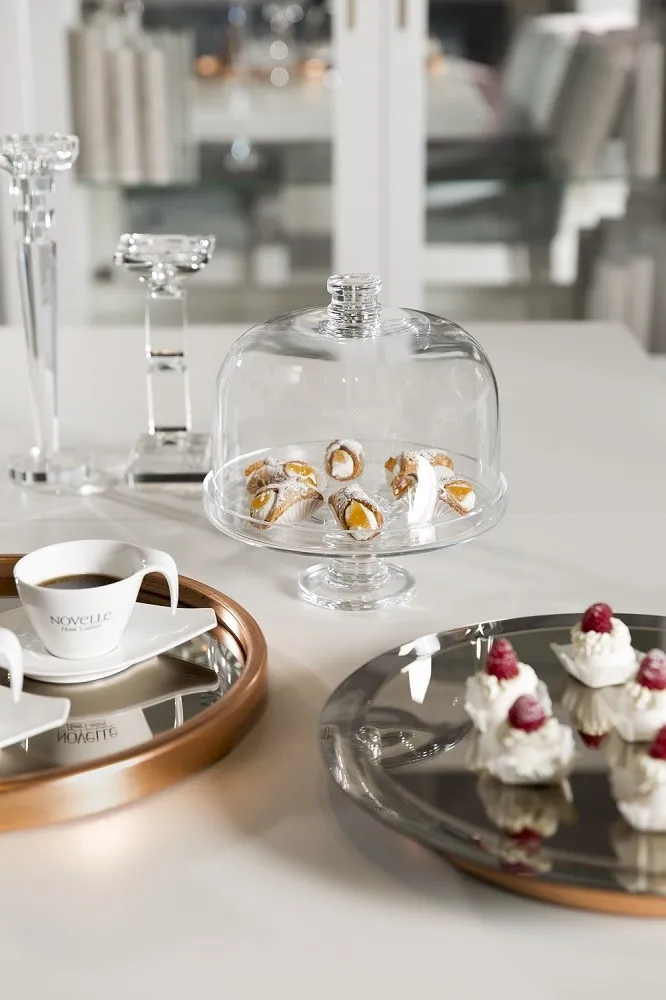 Taca lustrzana Ron na podstawie - miedziana duża - obrazek 4