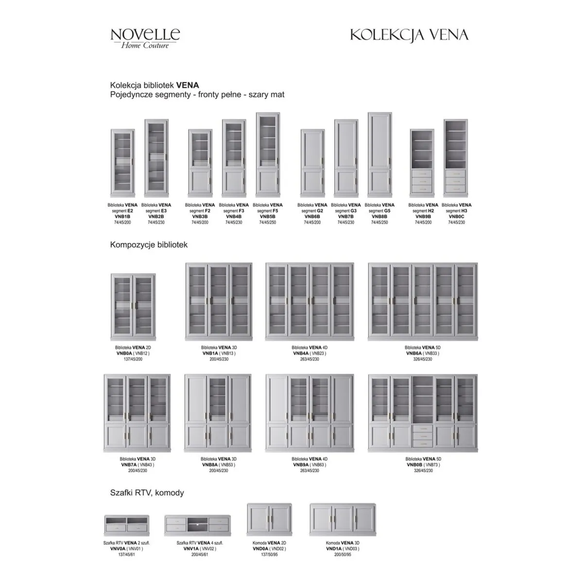 Szafka RTV Vena 4-szufladowa - obrazek 3