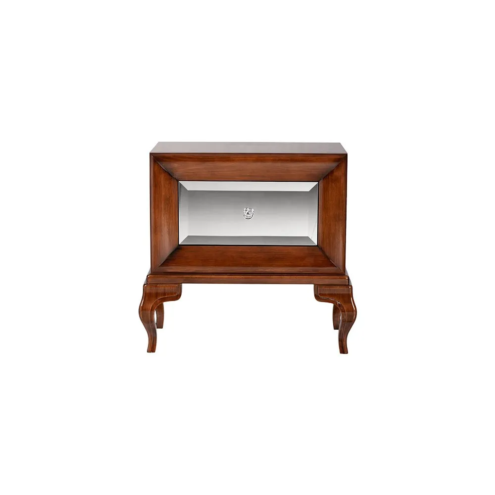 Szafka nocna Luna 1-szufladowa, front lustrzany