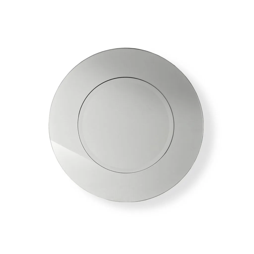 Lustro okrągłe simple srebrne