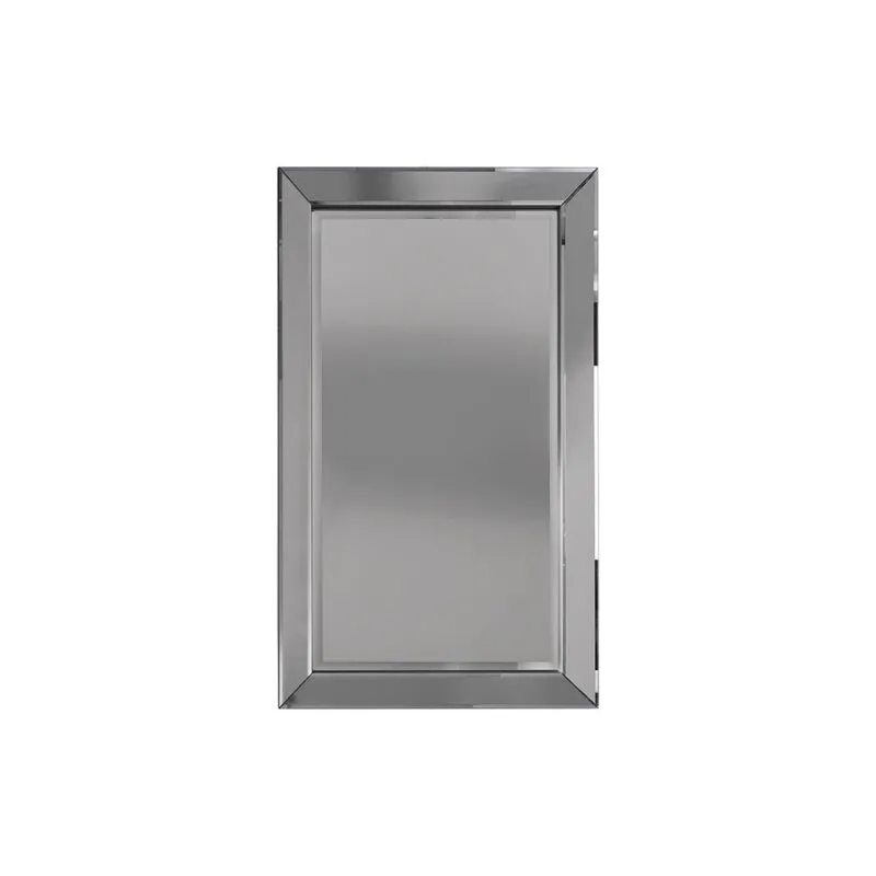 Lustro Simple Prostokątne Srebrne 140 cm