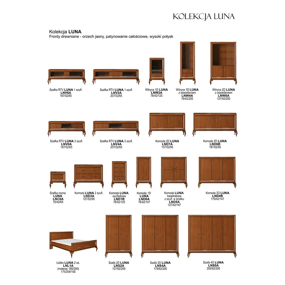 Witryna Luna 1-drzwiowa z oświetleniem - obrazek 2