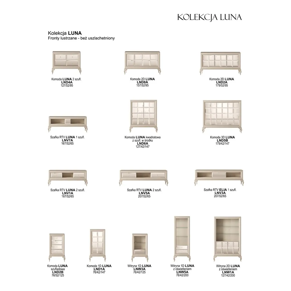Szafka RTV Luna 2-szufladowa - obrazek 2