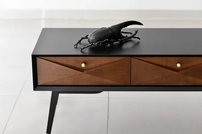 Konsola Gio 3-szufladowa, front kopertowy drewniany - obrazek 4