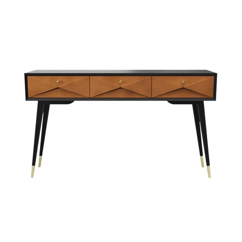Konsola Gio 3-szufladowa, front kopertowy drewniany