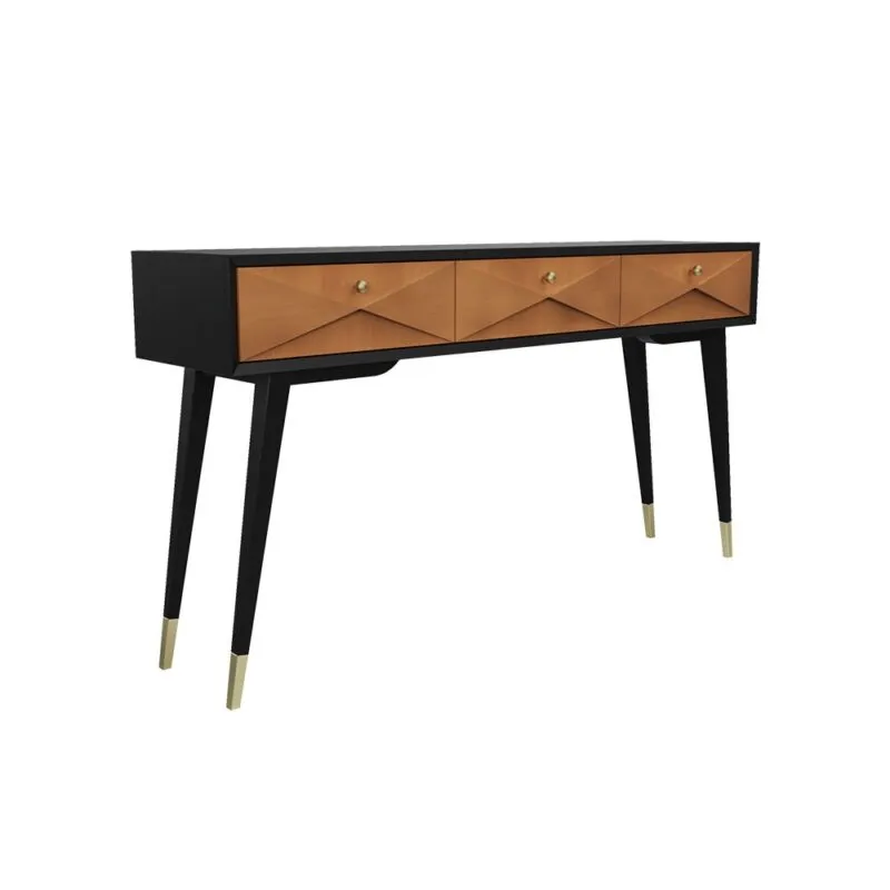 Konsola Gio 3-szufladowa, front kopertowy drewniany - obrazek 2