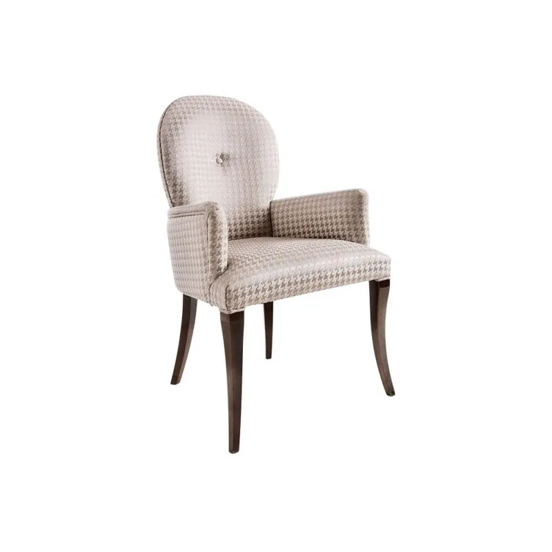 krzeslo-tapicerowane-capri-kolor-bezowy-wzor-guzik-podlokietnik-novelle-recznie-robione-meble-wysokiej-klasy