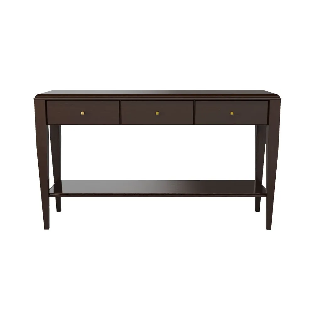 Konsola Emma 3-szufladowa z półką, front prosty